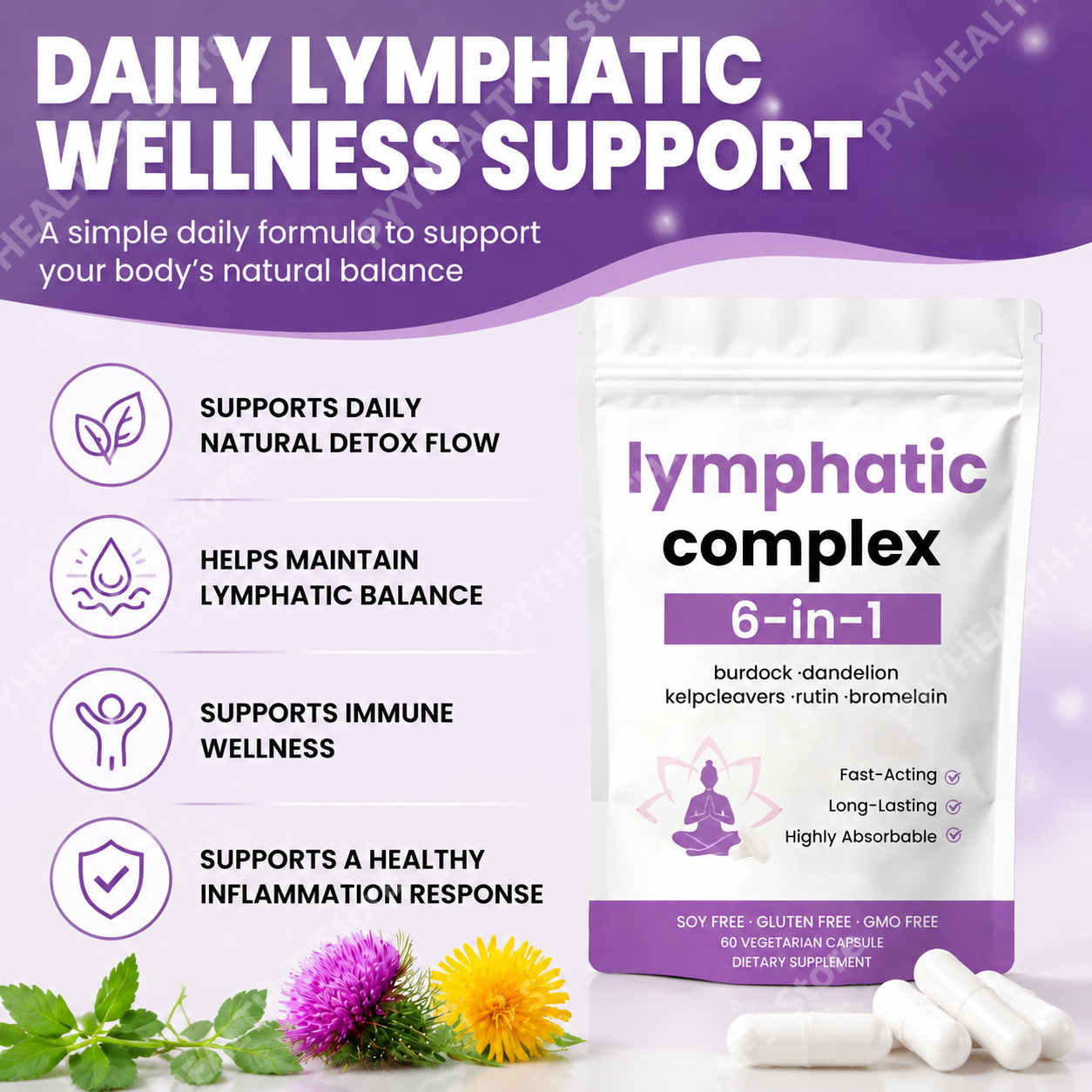Capsule Complesse Linfatiche 6 - Herbal Supplement recensione e prezzo